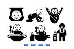 Hand Drawn Baby Icons SVG For Nursery Product Image 2