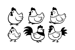 Hand Drawn Chicken Clipart For Crafts Product Image 2