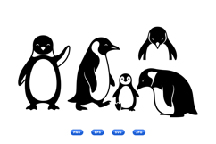 Hand Drawn Penguin SVG Clipart For Kids Crafts Product Image 2