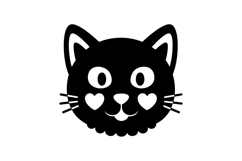 Kawaii Cat Face SVG For Kids Crafts Product Image 2