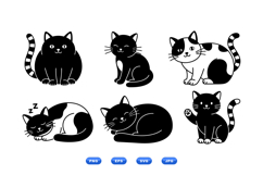 Hand Drawn Cat SVG Clipart For Crafts And Cards Product Image 1