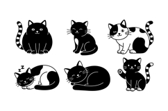 Hand Drawn Cat SVG Clipart For Crafts And Cards Product Image 2