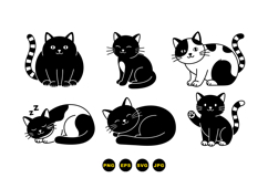 Hand Drawn Cat SVG Clipart For Crafts And Cards Product Image 3