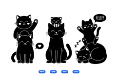 Hand Drawn Cat Clipart For Cards And Crafts Product Image 2