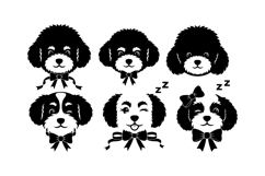 Hand Drawn Puppy Face Clipart For Crafts Product Image 2