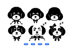 Hand Drawn Puppy Face Clipart For Crafts Product Image 1