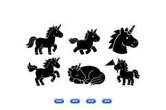 Hand Drawn Unicorn SVG For Crafts Product Image 1