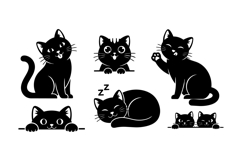 Hand Drawn Cat Illustration For Crafts Product Image 3