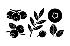 Hand Drawn Blueberry SVG Clipart For Crafts Product Image 2