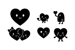 Kawaii Heart SVG For Valentine Crafts Product Image 2
