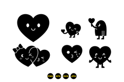 Kawaii Heart SVG For Valentine Crafts Product Image 3
