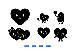 Kawaii Heart SVG For Valentine Crafts Product Image 1