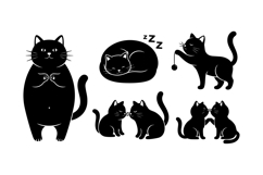 Black Cat SVG Silhouette For Crafts Product Image 2