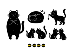 Black Cat SVG Silhouette For Crafts Product Image 3