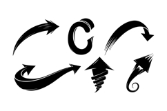 Hand Drawn Arrow SVG Clipart Kit For Crafts Product Image 2