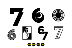 Retro Number SVG For Poster Design Product Image 3