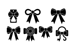 Hand Drawn Ribbon Bow Vector For Crafts Product Image 1