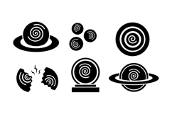 Ringed Planet And Crystal Ball Vector Product Image 1