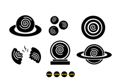 Ringed Planet And Crystal Ball Vector Product Image 3