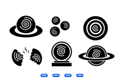 Ringed Planet And Crystal Ball Vector Product Image 2