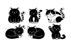 Hand Drawn Cat SVG For Crafts Product Image 1