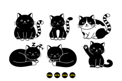 Hand Drawn Cat SVG For Crafts Product Image 3