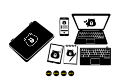 Bear Device Clipart For Branding Mockups Product Image 3