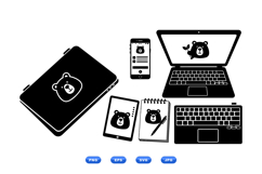 Bear Device Clipart For Branding Mockups Product Image 2