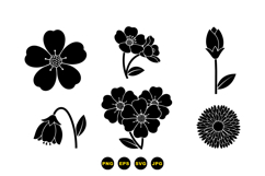 Floral SVG Silhouette For Crafts And Printables Product Image 3