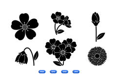 Floral SVG Silhouette For Crafts And Printables Product Image 1