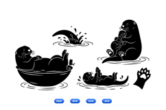 Hand Drawn Otter Clipart For Crafts Product Image 2