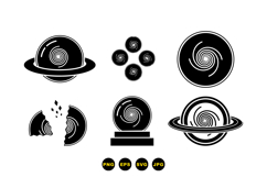 Hand Drawn Swirled Planet Graphics For Crafts Product Image 3