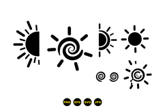 Hand Drawn Sun Icon SVG For Crafts Product Image 3