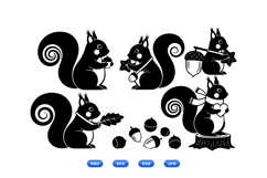 Hand Drawn Autumn Squirrel Clipart For Crafts Product Image 2