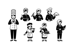 Hand Drawn Chef Clipart For Invitations And Crafts Product Image 2