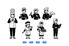 Hand Drawn Chef Clipart For Invitations And Crafts Product Image 1