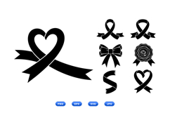 Hand Drawn Ribbon And Rosette SVG For Awards And Crafts Product Image 1