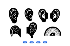 Minimal Ear Icon Vector For Designers Product Image 2