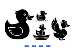 Vector Rubber Duck Illustrations For Party Invitations Product Image 2