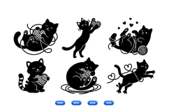 Hand Drawn Cat Clipart For Crafts And Decor Product Image 1