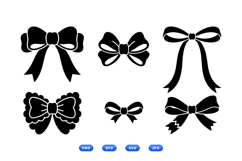 Hand Drawn Ribbon Bow Vector For Crafts Product Image 1