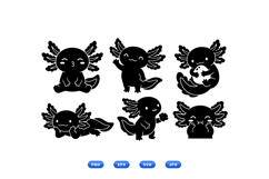 Cute Axolotl SVG Clipart For Crafts Product Image 1