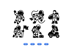 Hand Drawn Astronaut Illustrations For Crafts Product Image 1