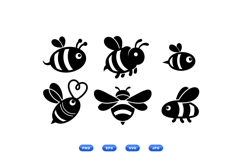 Hand Drawn Bee Vector For Crafts And Print Product Image 1