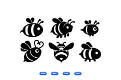 Cute Bee SVG Clipart For Crafts Product Image 1