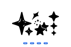 Hand Drawn Sparkle Star SVG For Crafts Product Image 1
