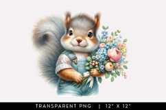 Chipmunk with Bouquet Clipart Product Image 1