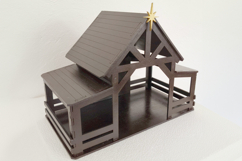 Nativity barn #5 - laser cutting file, Glowforge pattern Product Image 3