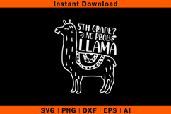 5th Grade No Prob Llama Funny School SVG Product Image 1