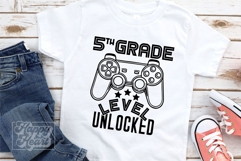 5th Grade Unlocked Level Up SVG - Back To School Gamer PNG Product Image 2